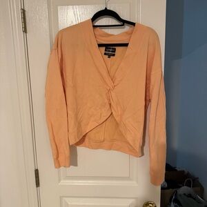 Carbon38 Twist Front Sweater Size Medium Orange